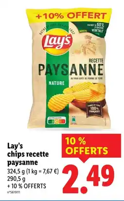 Lidl Lay's chips recette paysanne nature offre