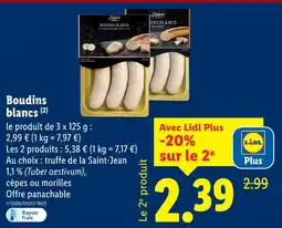 Lidl Deluxe boudins blancs offre