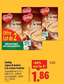 Lidl Liebig cèpes & bolets à la crème fraîche offre