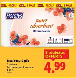 Lidl Florays essuie-tout 3 plis offre