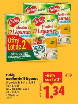 Lidl Liebig mouliné de 12 légumes offre