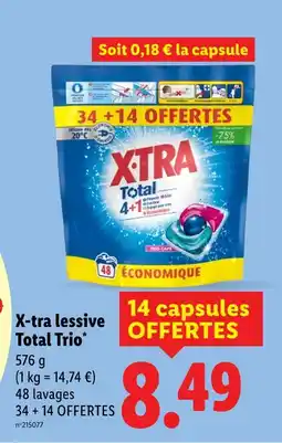 Lidl X-tra lessive total trio offre
