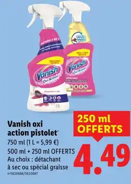 Lidl Vanish oxi action pistolet offre