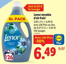 Lidl Lenor envolée d'air frais offre