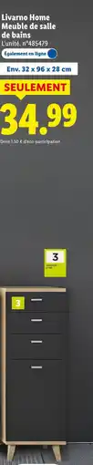 Lidl Livarno home meuble de salle de bains offre