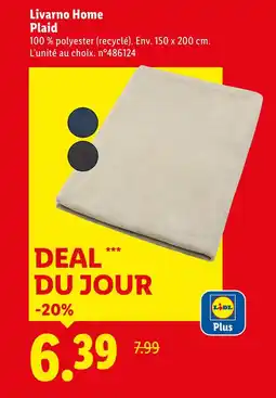 Lidl Livarno home plaid offre