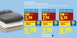 Lidl Livarno home drap-housse en jersey premium offre
