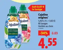 Lidl Cajoline origines offre