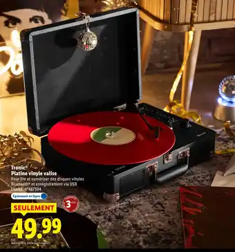 Lidl Tronic platine vinyle valise offre