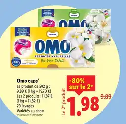 Lidl Omo omo caps offre