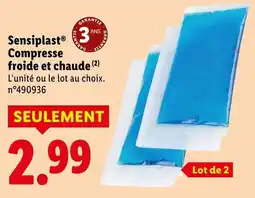 Lidl Sensiplast compresse froide et chaude offre