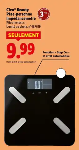 Lidl Cien beauty pèse-personne impédancemètre offre