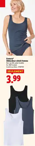 Lidl Esmara débardeur côtelé femme offre