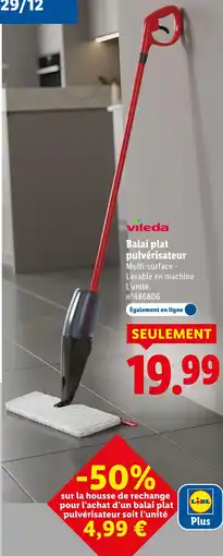 Lidl Vileda balai plat pulvérisateur offre