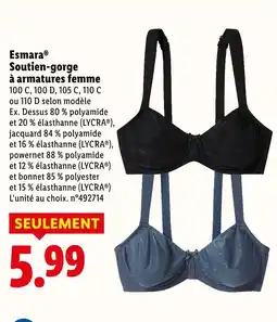 Lidl Esmara soutien-gorge à armatures femme offre