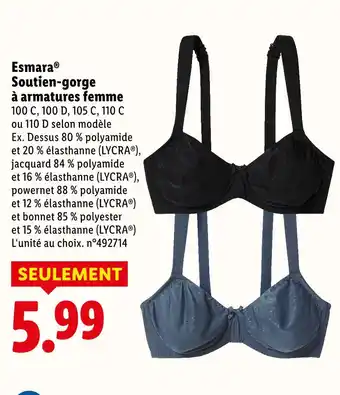 Lidl Esmara soutien-gorge à armatures femme offre
