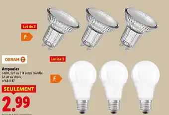 Lidl Osram ampoules offre