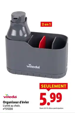 Lidl Vileda organiseur d’évier offre