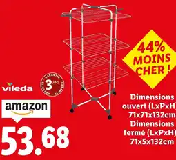 Lidl Vileda étendoir à linge tour offre