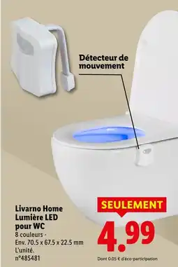 Lidl Livarno home lumière led pour wc offre