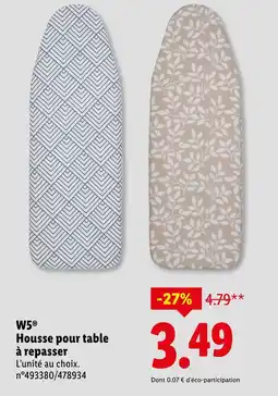 Lidl W5 housse pour table à repasser offre