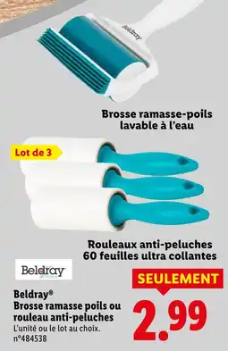 Lidl Beldray brosse ramasse-poils rouleau anti-peluches offre