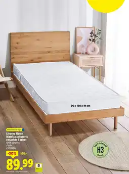 Lidl Livarno home matelas à ressorts ensachés 7 zones offre