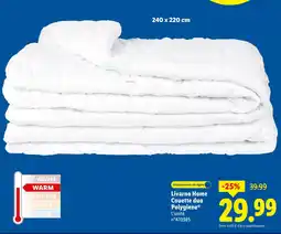 Lidl Livarno home couette duo polygiene offre