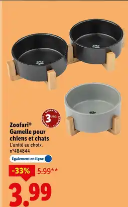 Lidl Zoofari gamelle pour chiens et chats offre