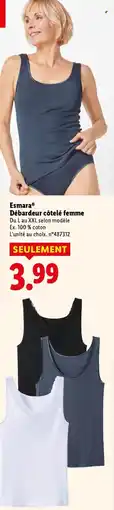 Lidl ESMARA Débardeur côtelé femme offre