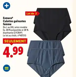 Lidl ESMARA Culottes gainantes femme offre