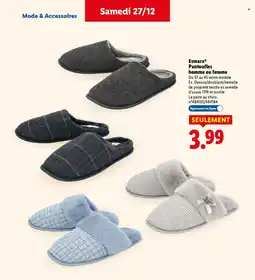 Lidl ESMARA Pantoufles homme ou femme offre