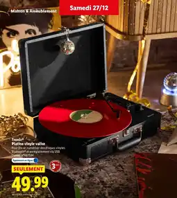 Lidl TRONIC Platine vinyle valise offre