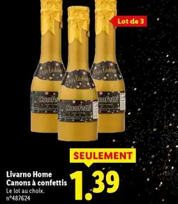 Lidl Livarno Home Canons à confettis offre