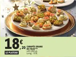 E.Leclerc Canapés grains de folie offre
