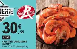 E.Leclerc Crevettes label rouge cuites offre
