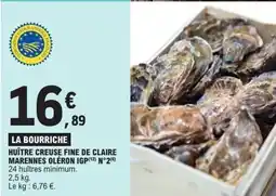 E.Leclerc Huître creuse fine de claire marennes oléron igp n°2 offre