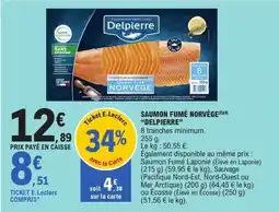 E.Leclerc Saumon fumé norvège delpierre offre