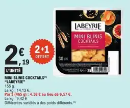 E.Leclerc Mini blinis cocktails labeyrie offre