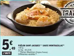 E.Leclerc Poêlon saint jacques sauce montbazillac offre