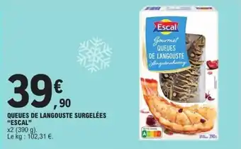 Queues de langouste surgelées escal