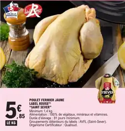 E.Leclerc Poulet fermier jaune label rouge saint sever offre