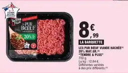 E.Leclerc Les pur bœuf viande hachée 20% mat.gr. tendre & plus offre