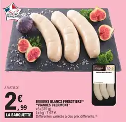 E.Leclerc Boudins blancs forestiers viandes clermont offre