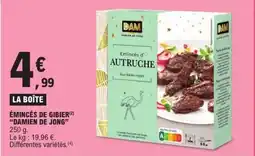 E.Leclerc Émincés de gibier damien de jong offre