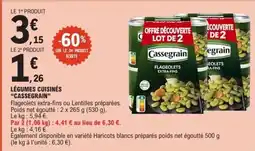 E.Leclerc Légumes cuisinés cassegrain offre