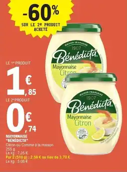 E.Leclerc Mayonnaise bénédicta offre