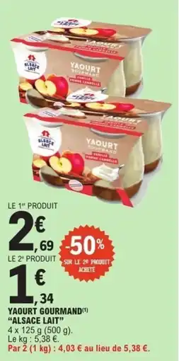 E.Leclerc Yaourt cournand alsace lait offre