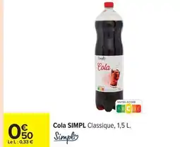 Carrefour SIMPL Cola offre