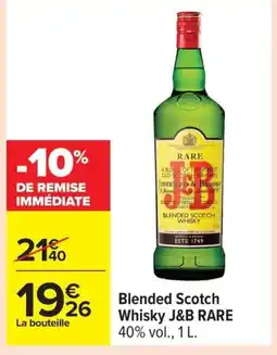 Carrefour J&B RARE Blended Scotch Whisky offre